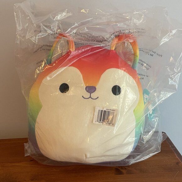 Squishmallows Heath Rainbow Husky Puppy Dog 12" Plush - Picture 1 of 8